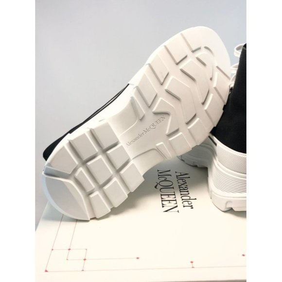 Alexander Mcqueen Black Tread Slick Boot Sneakers Size Eu:40.5 - Picture 6 of 12